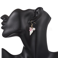 Серьги-подвески из натуральной ракушки-трубы&nbsp;EJEW-JE06860