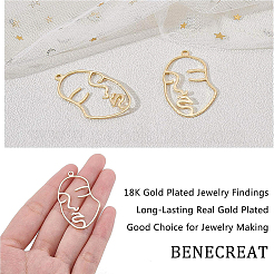 Латунные подвески с открытой спинкой KK-BC0006-35G