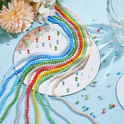 10 нить 10 цвета гальванические стеклянные бусины нити&nbsp;EGLA-WR0001-07A