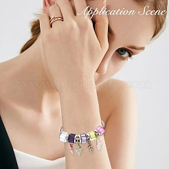 50шт стеклянные европейские бусины&nbsp;GPDL-YW0001-04