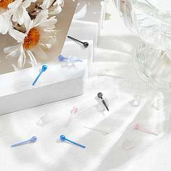 5 пара 5-х цветных гипоаллергенных биокерамических сережек-гвоздиков из циркониевой керамики для чувствительных ушей&nbsp;EJEW-BBC0001-42A