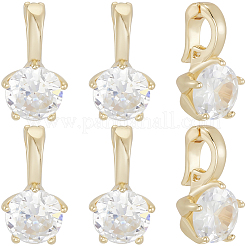 8шт латунные подвески из кубического циркония с микро-паве&nbsp;KK-BBC0021-32