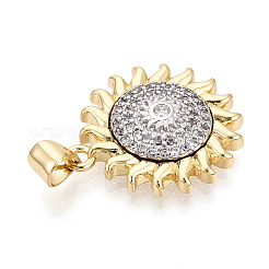 Латунные микропаве прозрачные подвески с фианитом&nbsp;KK-T080-05B