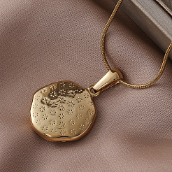 Женские ожерелья с подвеской в виде цветка из нержавеющей стали 304 с эмалью и искусственным жемчугом&nbsp;DU2502