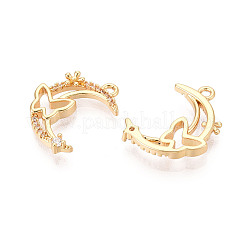 Подвески из латуни с прозрачным фианитом&nbsp;KK-T074-109G