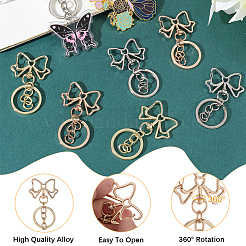 18 шт. 3-х цветные застежки для брелка из сплава&nbsp;KEYC-SC0001-75B