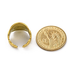 Овальные открытые манжеты из нержавеющей стали 304 для женщин&nbsp;RJEW-M019-08G