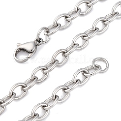 201 ожерелье из нержавеющей стали с цепочкой&nbsp;NJEW-Q013-12A-P