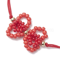 3шт 3 цвета стеклянный бисер плетеный браслеты из бусин&nbsp;BJEW-MZ00230