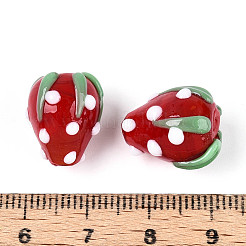 Бусины ручной работы в технике лэмпворк с неровностями&nbsp;LAMP-N033-02C