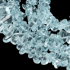 Нити стеклянных бусин с имитацией аквамарина&nbsp;GLAA-C041-01