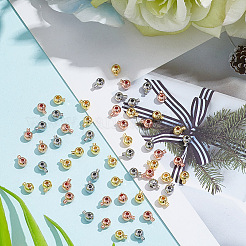 60 шт. 3 цвета латунные обжимные бусины&nbsp;KK-AR0003-60