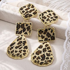 Серьги-гвоздики из акрила и сплава&nbsp;EJEW-M075-01G-05