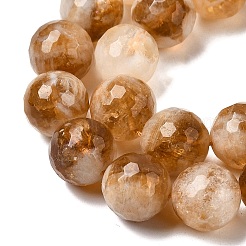 Нити из нагретых натуральных цитриновых бусин&nbsp;G-D359-A01-12mm