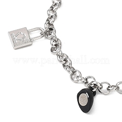 2шт. браслеты с подвесками из нержавеющей стали 304&nbsp;BJEW-JB12823