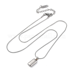 304 нержавеющая сталь прямоугольный кулон змея цепи ожерелья для женщин мужчин&nbsp;EJEW-Z044-02P