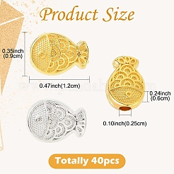 40шт бусины из сплава 2 цветов&nbsp;FIND-YW0010-41