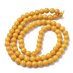 Выпечки расписные стеклянные круглые бусины пряди&nbsp;DGLA-XCP0001-28