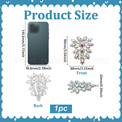 1шт. украшение из сплава стекла&nbsp;FIND-FG0004-85B