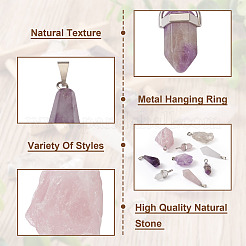 9шт 9 стиля подвески из натуральных драгоценных камней&nbsp;G-PJ0001-02