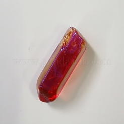 Подвески из кристаллов кварца с гальваническим покрытием&nbsp;G-WH0025-07