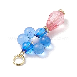 Плоские круглые акриловые ожерелья с подвесками&nbsp;PALLOY-JF02613