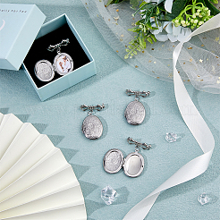 4 шт. овальная подвеска-медальон из нержавеющей стали 316&nbsp;JEWB-FH00006