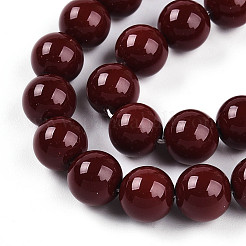 Выпечка из окрашенного перламутрового стекла жемчужные бусинки&nbsp;HY-N002-8mm-D01