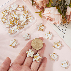 30 шт. бусины из натуральных пресноводных ракушек в стиле волочильного станка&nbsp;BSHE-PA0001-05