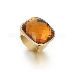 Прямоугольник из нержавеющей стали 304 со стеклянными кольцами для пальцев&nbsp;FS-WG61EEA-17