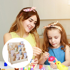 4-уровневые деревянные подставки для дисплеев с 16 слотами&nbsp;ODIS-WH0086-134B