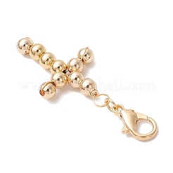 3 шт. 3 цвета латуни религиозный крест бисерные подвески украшения&nbsp;HJEW-JM03499