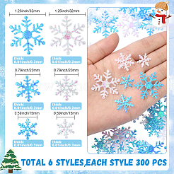 6 пакетик 3 стилей 2 цвета пластиковое конфетти&nbsp;DIY-SC0031-48B