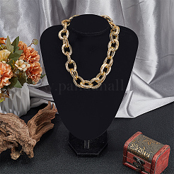 1 шт. цинковый сплав витая двойная цепочка-кабель ожерелье для женщин&nbsp;NJEW-SP0001-12KCG