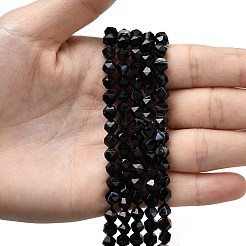 Нити бусин из натурального чёрного полосатого агата/полосатого агата&nbsp;G-Z119-A03-01