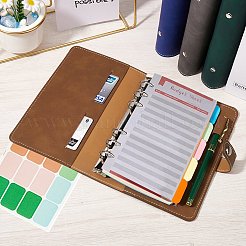 Портативный карманный блокнот А6 с пряжкой и отделкой из искусственной кожи&nbsp;AJEW-WH20001-45C
