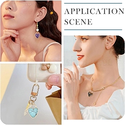 2 шт. граненые подвески из натурального тигрового глаза&nbsp;KK-YW0003-63A