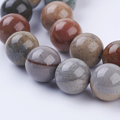 Океан Природный яшмы бисер нитей&nbsp;G-P318-01-10mm