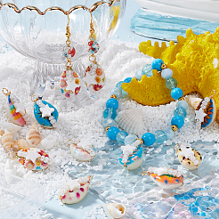 20 шт. подвески из натуральной ракушки каури с медной проволокой&nbsp;FIND-SC0014-61