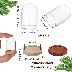 20 шт. прозрачная стеклянная крышка-купол&nbsp;AJEW-NB0007-84