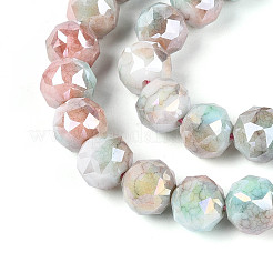 Антикоррозийные гальванические стеклянные бусины&nbsp;GLAA-N010-10mm-15