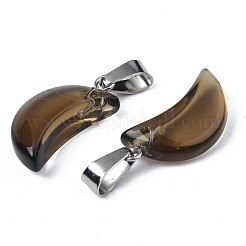 Прозрачный лак окрашенные стеклянные подвески&nbsp;GLAA-N035-021-F01