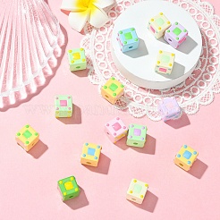 15шт непрозрачные акриловые европейские бусины&nbsp;OACR-YW0003-82