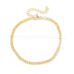 Браслеты из латунной цепочки для женщин&nbsp;BJEW-C140-21G