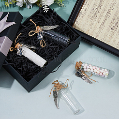 4 шт. прозрачные стеклянные пустые бутылки&nbsp;AJEW-FH00032