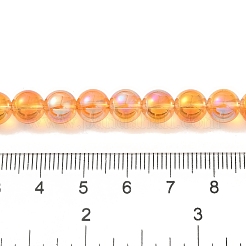 Прозрачные стеклянные бусины гальваническим пряди&nbsp;GLAA-T032-T8mm-C01