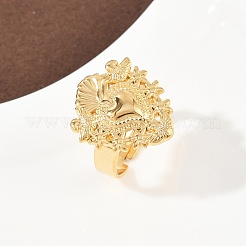 Регулируемые кольца в форме сердца из нержавеющей стали 304 для женщин&nbsp;RJEW-A074-07G