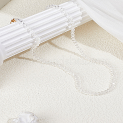 1 шт. ожерелья из граненых стеклянных бусин рондель для женщин&nbsp;NJEW-LP0007-05C