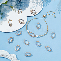 16 шт. латунные подвески-коннекторы из прозрачного стекла&nbsp;FIND-BC0013-16G