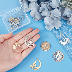 8 шт. 8 стиля вакуумного покрытия PVD из нержавеющей стали 201 подвески&nbsp;STAS-DC0005-13